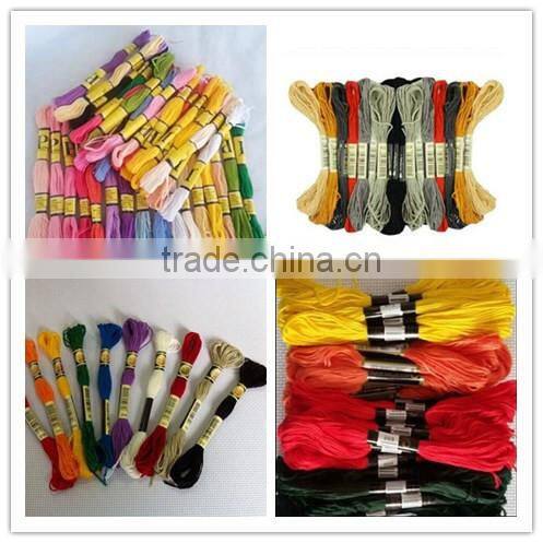Wholesale good quality 100% cotton cross stitch thread 447 colors cross stitch materials embroidery thread