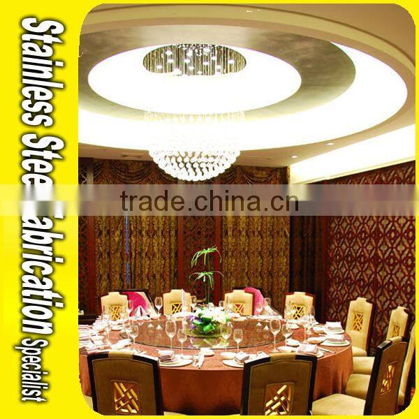 Custom Made Luxurious Stainless Steel Interior Hotel Lobby Decoration
