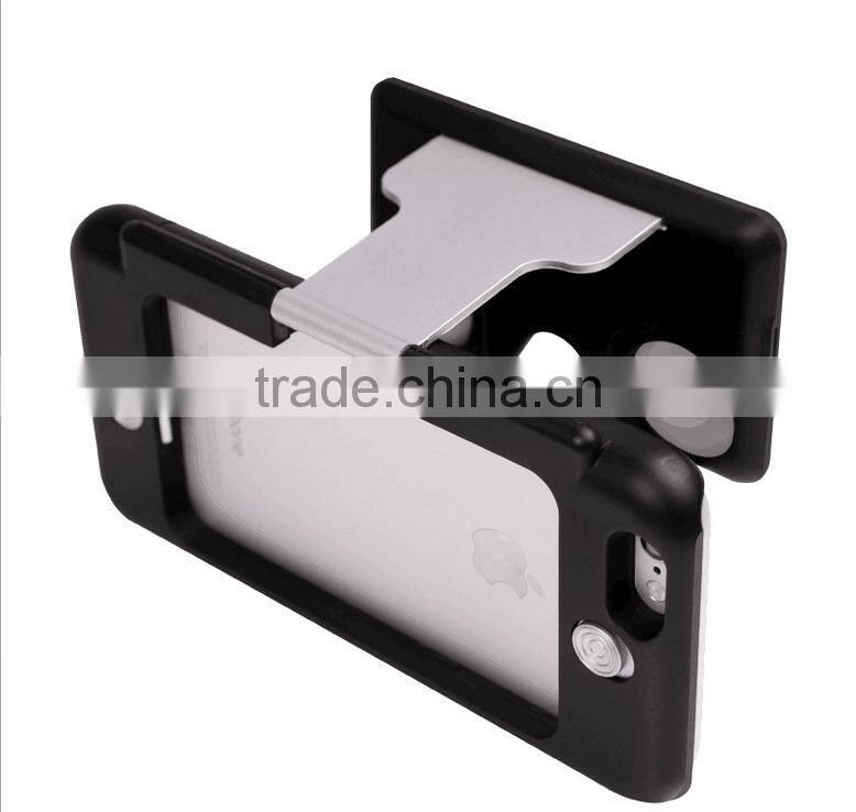 Newest 3D VR Glasses Case for iPhone 6 Plus 2 in 1 function Hybrid ABS and PC Virtual Reality Lens Cover for iPhone