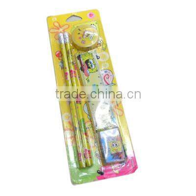 Back to school stationery set /Stationery sets for kids/mickey hello kitty Kawaii Pencil+rubber+ruler Stationery