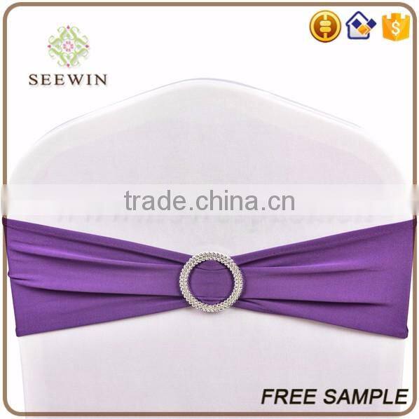 plaid colorful ruffle chair sash band with plastic buckle set