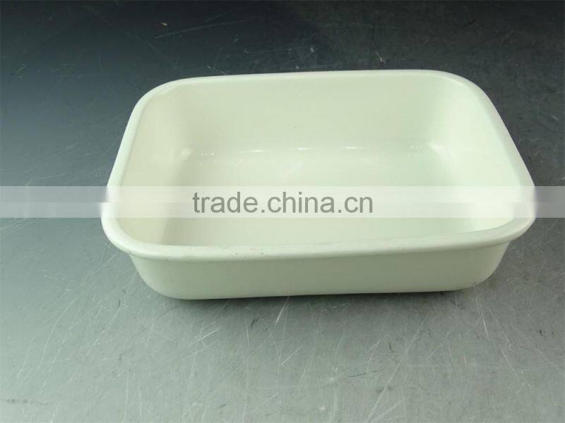 Hot Wholesale rectangle shape glazed ceramic bake plate for daily use stock