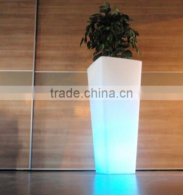 FO-9522 Tall Square LED LED Illuminate Flower Pot for decor