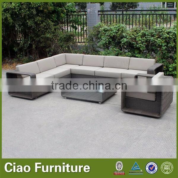 Garden furniture outdoor sofa rattan corner sofa set