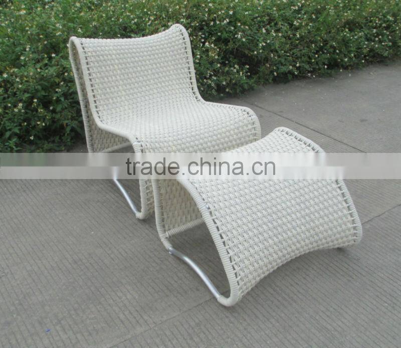 outdoor beach chair rattan poolside sun lounger used for hotel garden furniture