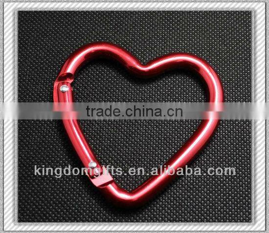 Classical White Heart Shape Aluminum Carabiner