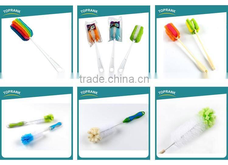 Toprank Eco-friendly Efficient Easy Cleaning Bottle Brush Plastic Water Bottle Brush Set With Hook