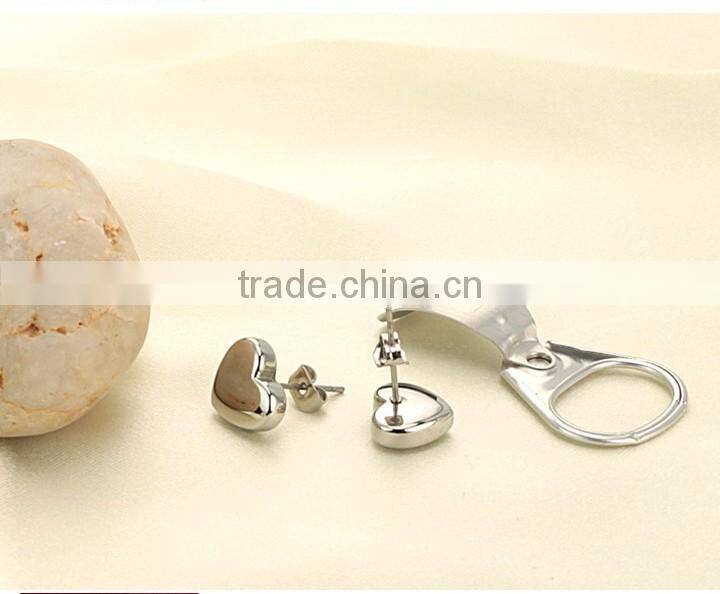 9*16 mm Heart shape stainless steel earring blanks