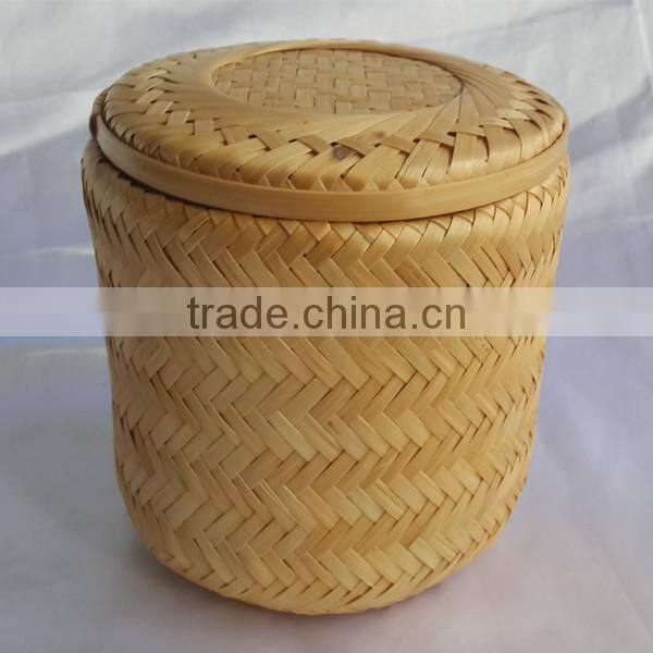 New style classical bamboo weaving rattan basket funeral casket