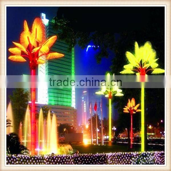 SJM0912184 China garden supplies large plastic artificial plants LED plants with silk blossom flower