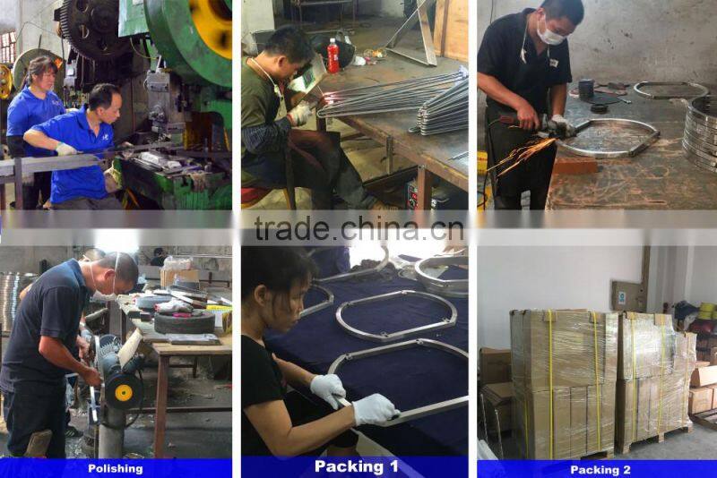 Stainless steel brass frame square metal glass coffee table high qualtiy