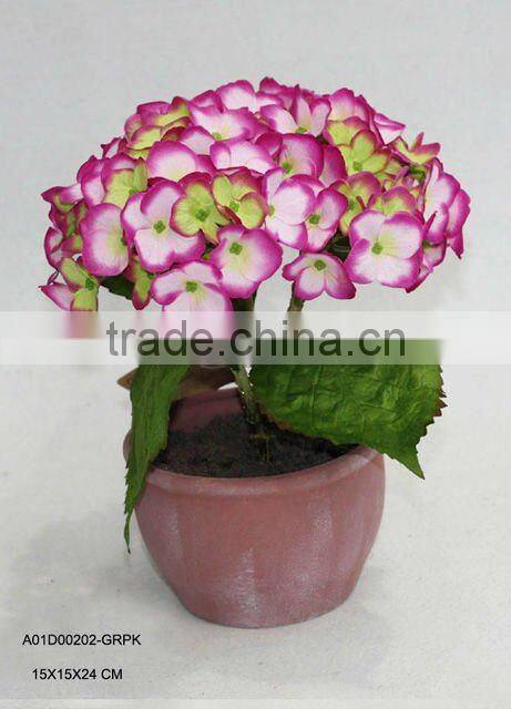 artificial potted blue hydrangea garden decoration