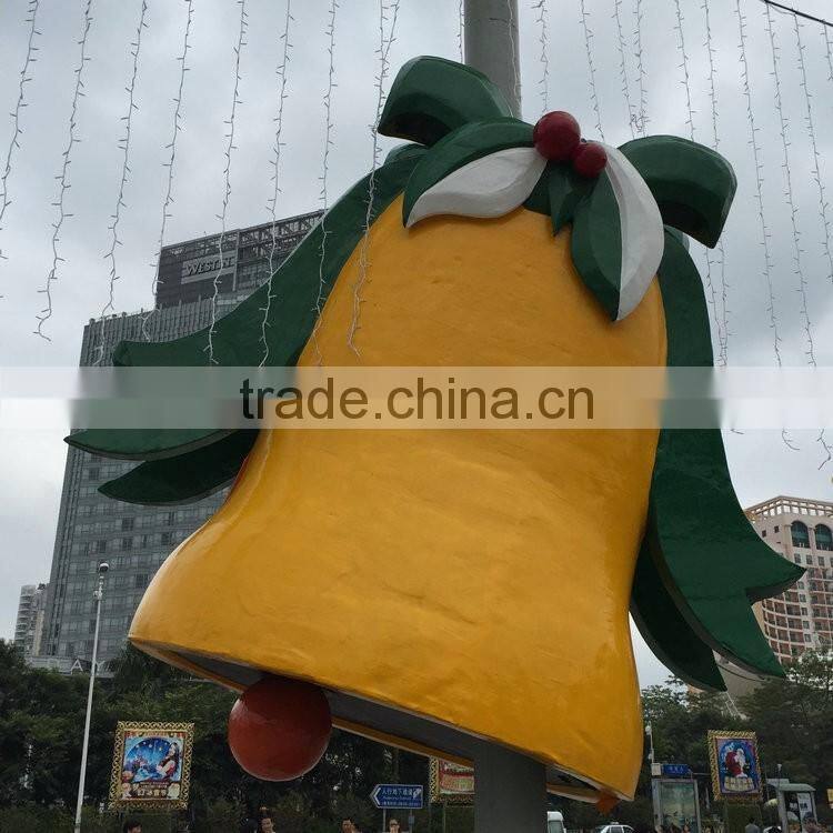 Outdoor fiberglass Christmas bell decoartion