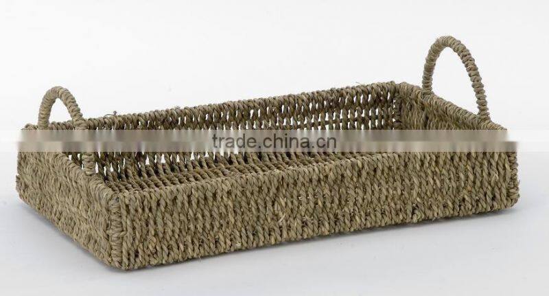 low price straw baskets with handle for gifts