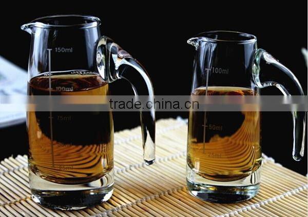 vertical stripes cold water glass drinking glass with handle