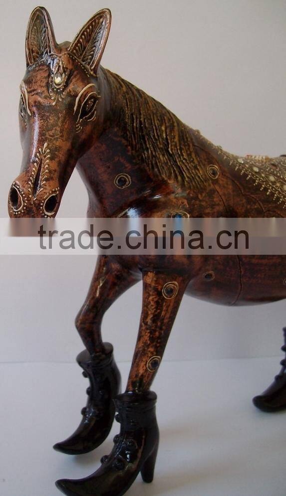 Decorative poly resin horse statue