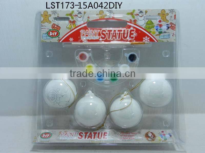 New ceramic DIY christmas paint set,diy watercolor paint set,paint brush set