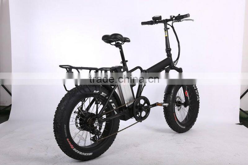 China factory wholesale 20 inch folding ebike fat tire beach cruiser electric bike
