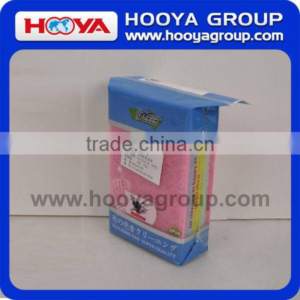 5pcs colorful sponge scouring pad