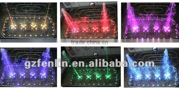 large outdoor fountain with music, led lights pumps,atomized nozzles