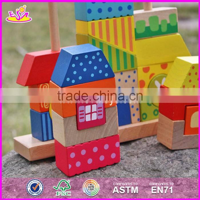 2017 New products educational toys children wooden stacking blocks W13D140