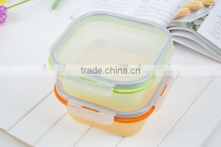 Silicone food grade small fruit box airtight lunch box