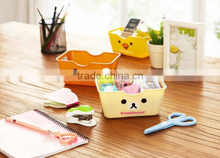 Wholesale cartoon colorful 2 piece plastic storage box/plastic storage box/cartoon plastic storage box