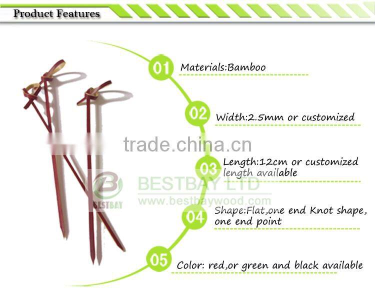 Knotted bamboo fruit sticks, bamboo knot skewer
