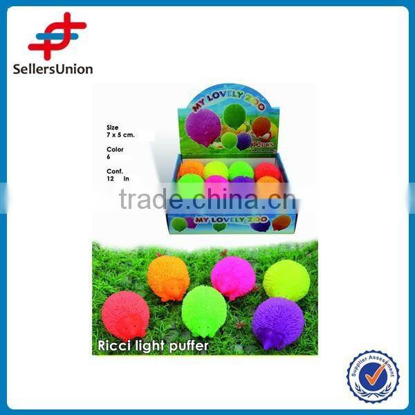 Silicone hedgehog toys with light, kids toys,