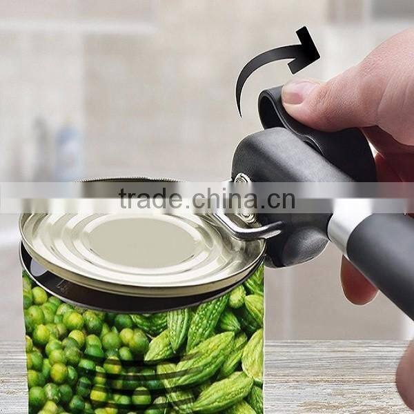 Stainless Steel Manual Can Opener with Soft Grips Handle