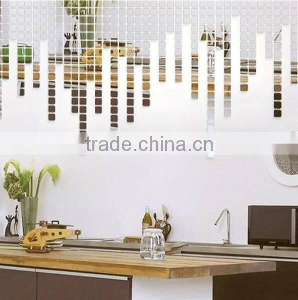 Collocation photo wall stickers,DIY golden mosaic 3d wallpaper for wall stickers