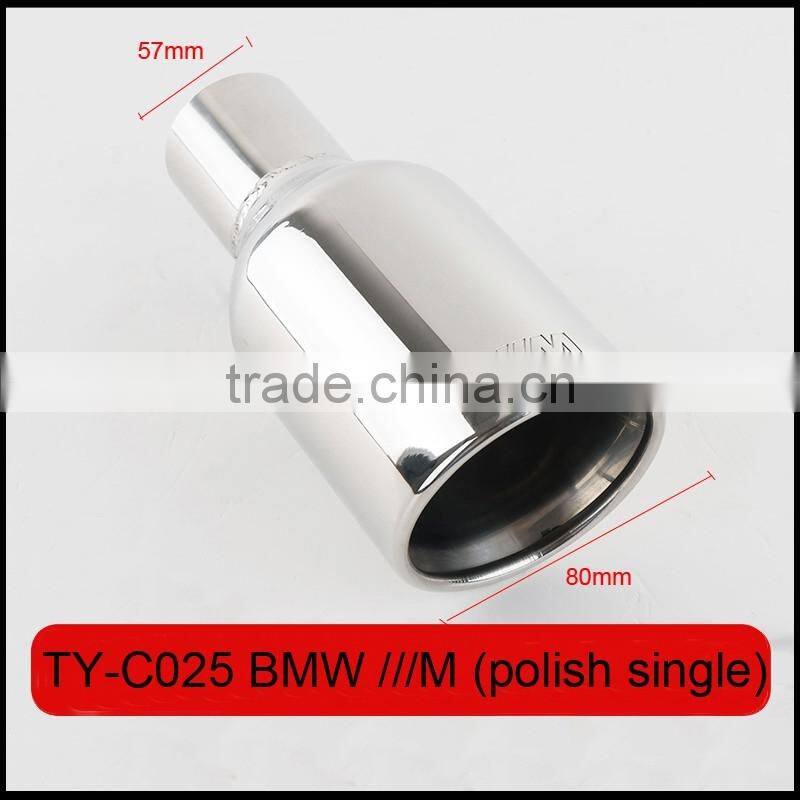 auto modified stainless exhaust tips laser M polish for bmw
