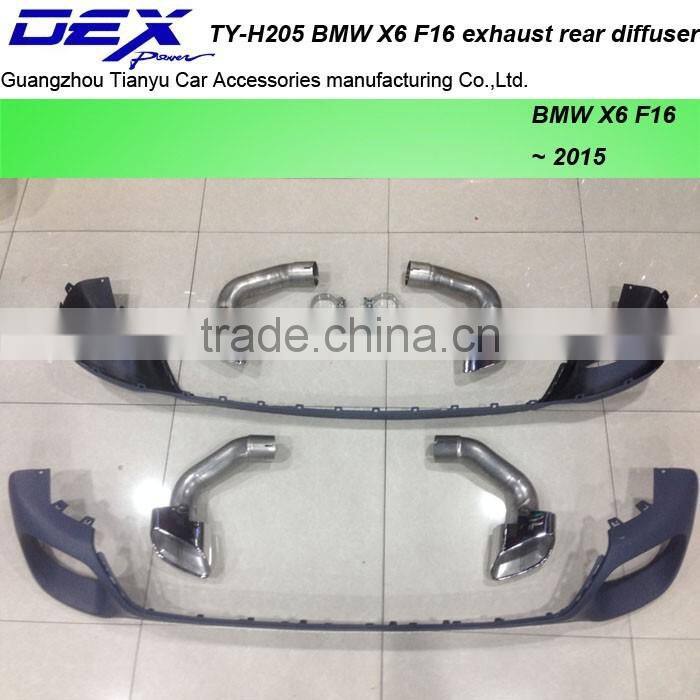 racing exhaust tail pipe PP rear diffuser for B~MW X6 F16 muffler tip