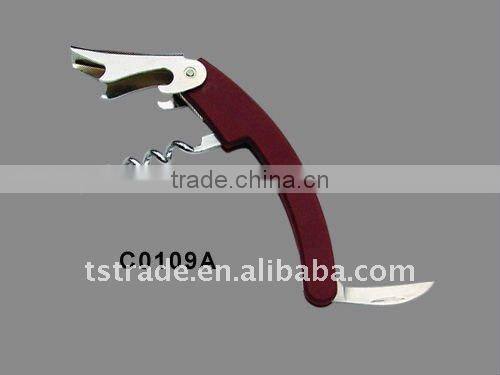 2014 Stainless Steel Multi function Keychain wine bottle opener W108BP