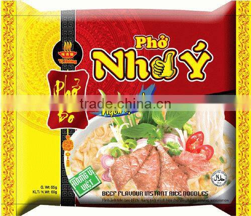 PHO INSTANT NOODLE - Beef Flavour Instant Rice Noodles 65 GR