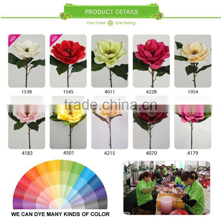 china foshan hot selling artificial handmade magnolia flowers wedding handicraft manufacturer