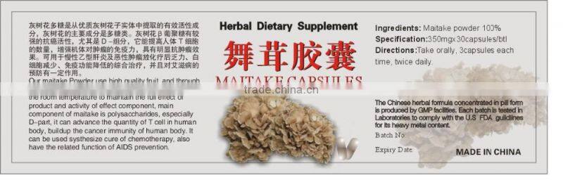 herbal dietary supplement maitake mushroom capsule