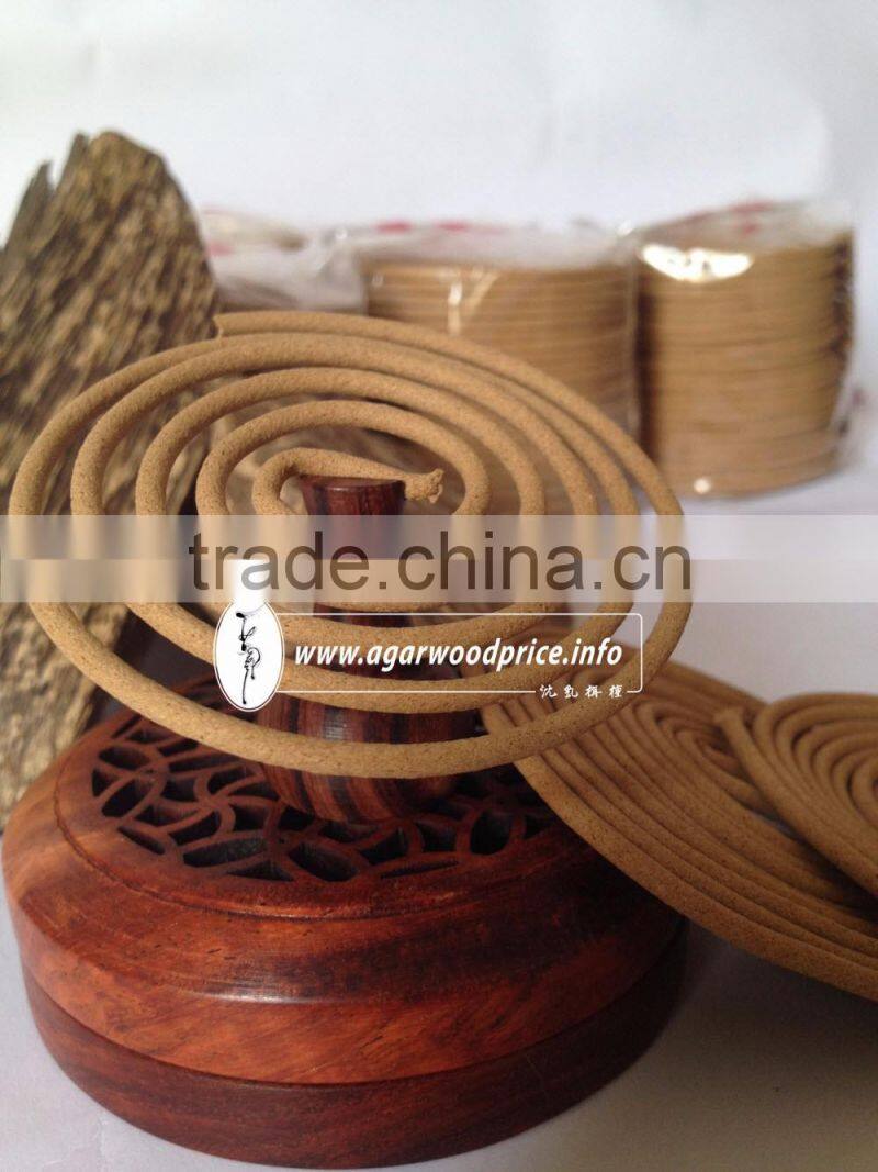Agarwood incense coils - When burning, it has a sweet and mild scent