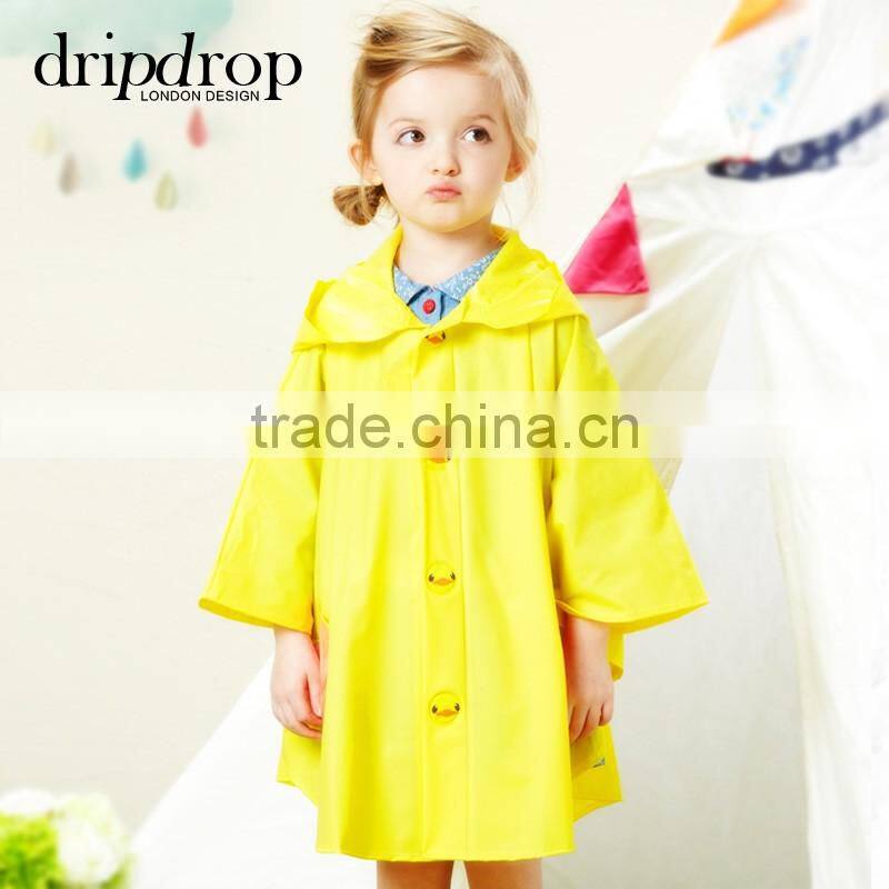 2016 cute kids and children rain coat ponchos EVA material soft comfortable