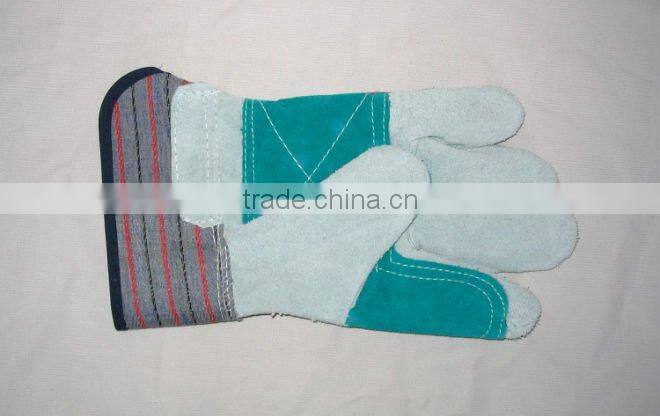 cow leather double palm work glove