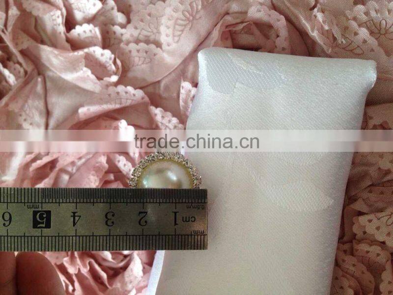 Hot Sale Delicate Clear Diamond and Pearl Round Napkin Ring Serviette