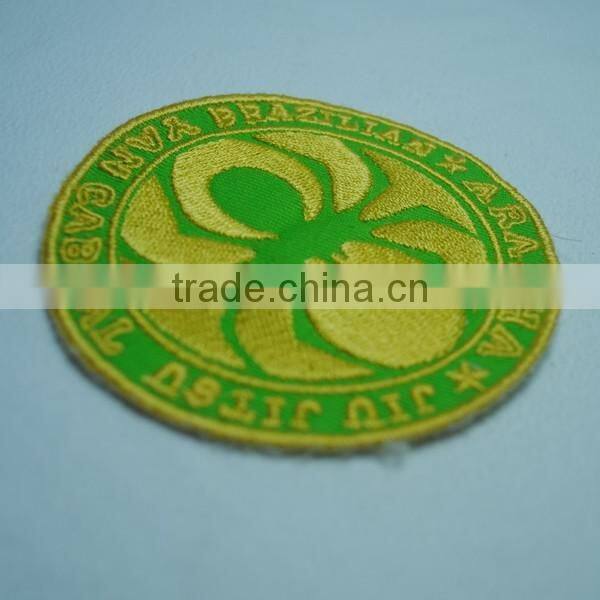 Custom cheaper high quality recycled embroidery patch for garments hats