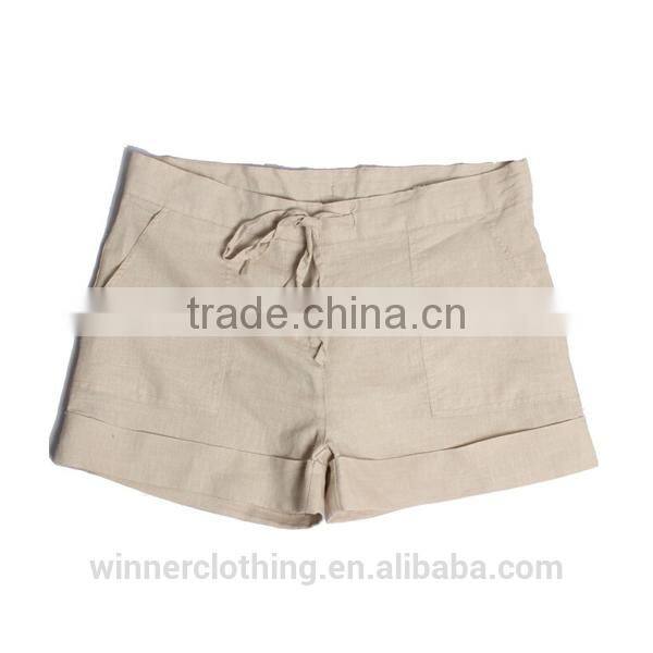 New arrival high fashion ladies shorts with drawing string