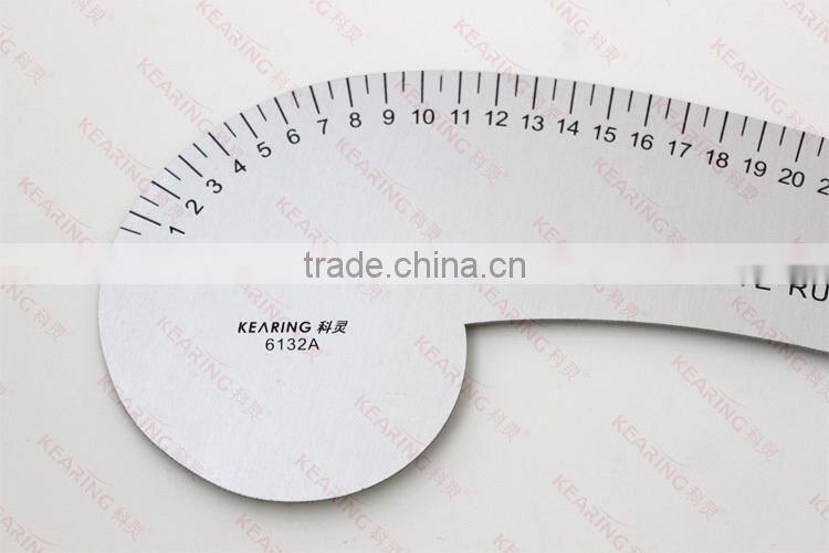 Kearing brand 32cm screen printing metal garment ruler for pattern making# 6132A