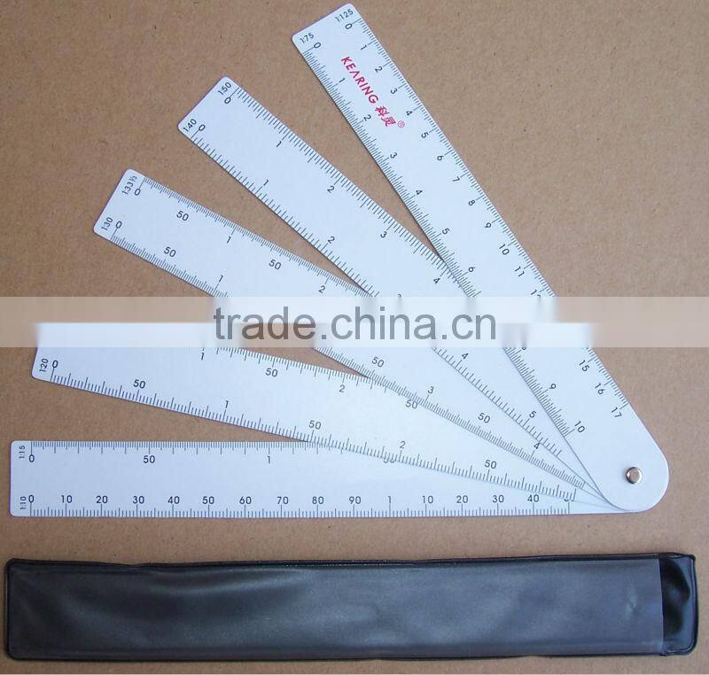 Kearing One Set Of SIx Plastic Fan Shaped Scale Ruler For Design