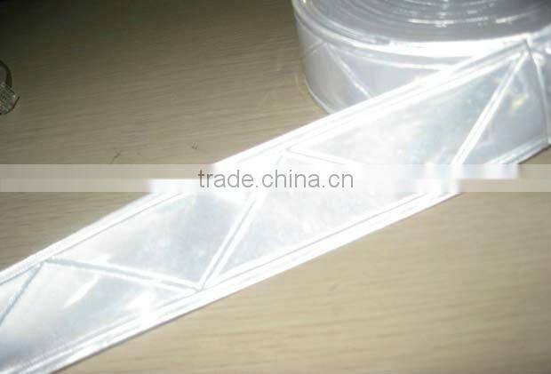 High gloss reflective micro prismatic PVC sheeting