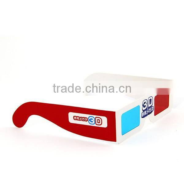 Factory price red blue vr paper glasses for 3d film