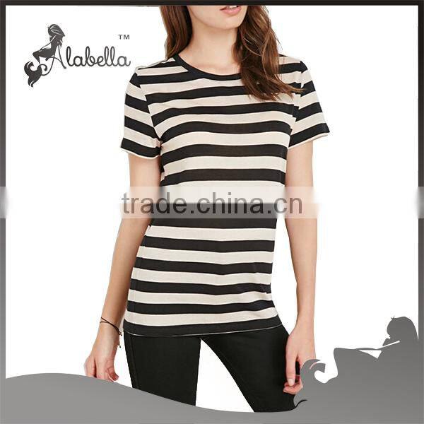 Classic Striped Tee Casual t shirts China tshirts manufacturer