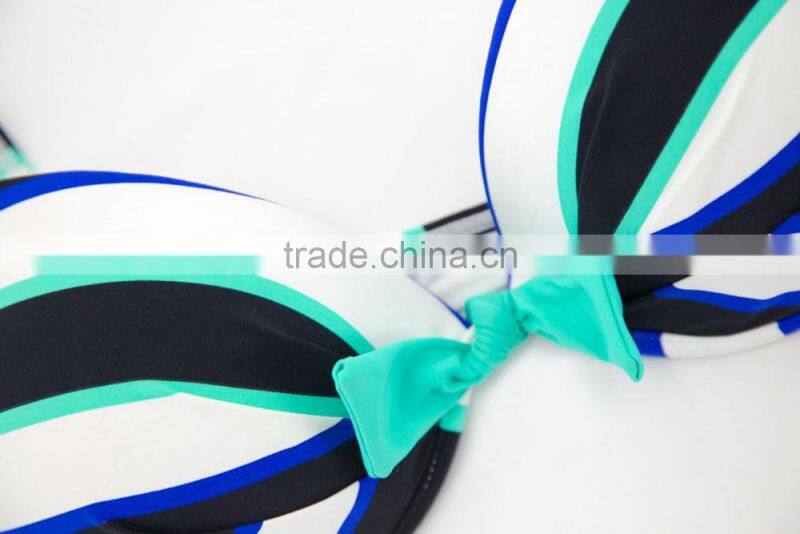 New Summer Beachwear Two Piece Stripe Kid Girl Bikini