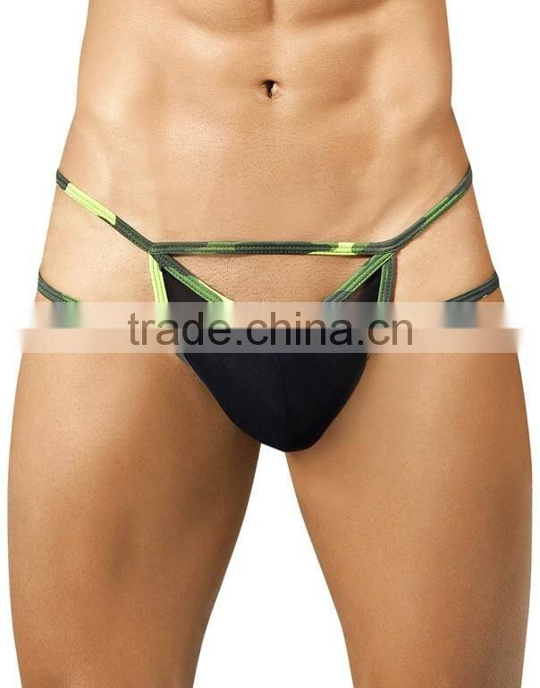 Hot Sale Sexy Mens Underwear Brief With Cross Strap Transpare Custom Band Brand Mens Boxer